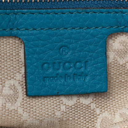 Gucci Pebbled Calfskin Medium Diana Bamboo Shoulder Bag Turquoise 6 of 12