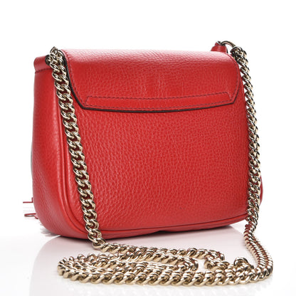 Gucci Pebbled Calfskin Small Soho Flap Crossbody Red 3 of 8