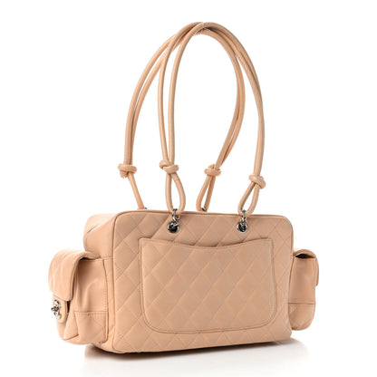 Chanel Calfskin Quilted Small Cambon Multipocket Reporter Beige 2 of 4