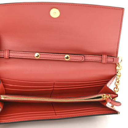 Burberry Grainy Calfskin House Check Henley Wallet On Chain Cinnamon Red 5 of 9
