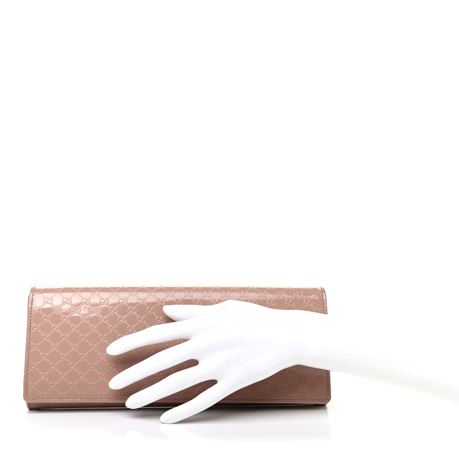 Gucci Patent Microguccissima Small Broadway Clutch Dark Cipria 2 of 7