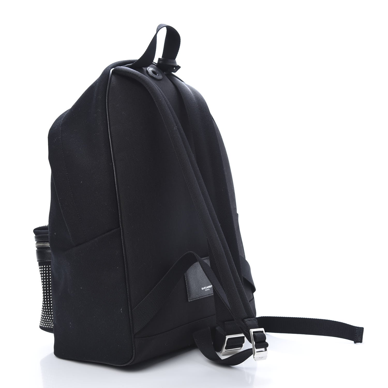 Saint Laurent Canvas City Studded Backpack Black 2 of 9