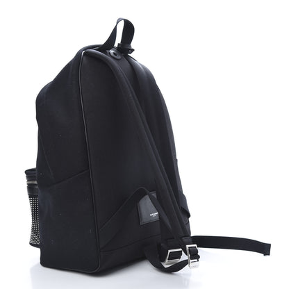 Saint Laurent Canvas City Studded Backpack Black 2 of 9