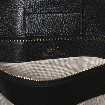 Gucci Pebbled Calfskin Medium Swing Tote Black 6 of 11