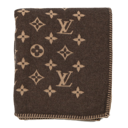 Louis Vuitton Wool Cashmere Neo Monogram Blanket Marron 1 of 3