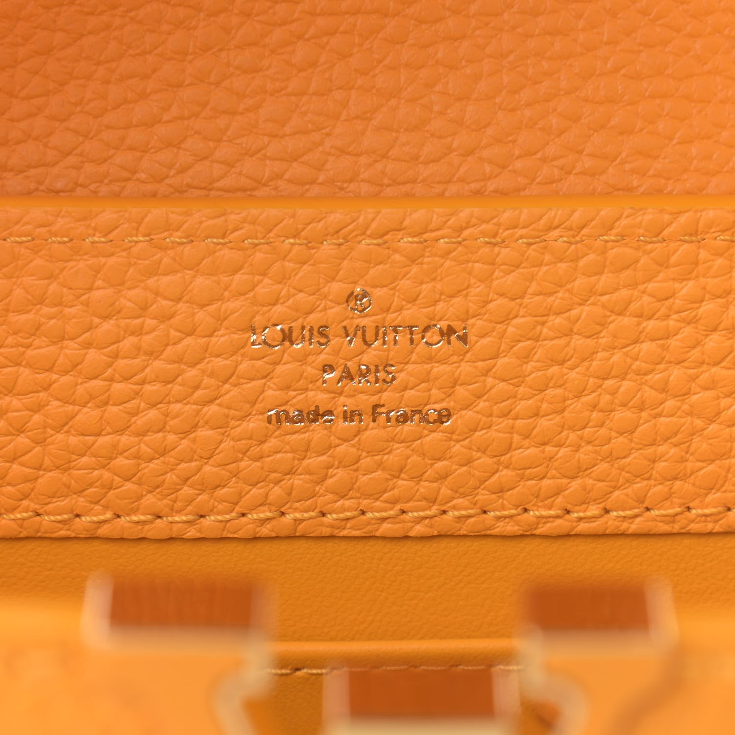 Louis Vuitton Taurillon Mini Capucines Sunbeam Yellow 6 of 10