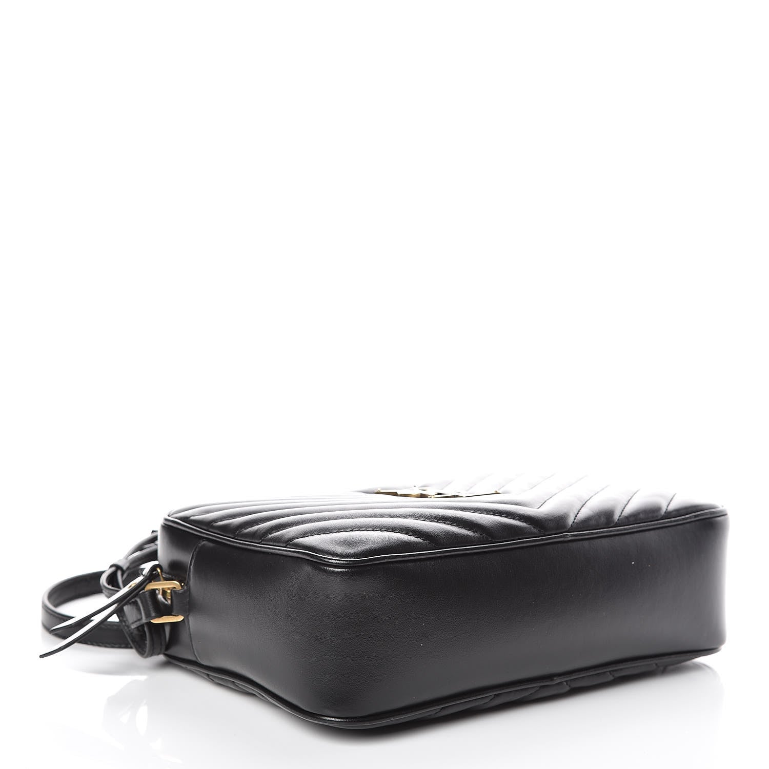Saint Laurent Calfskin Matelasse Monogram Lou Camera Bag Black 4 of 9