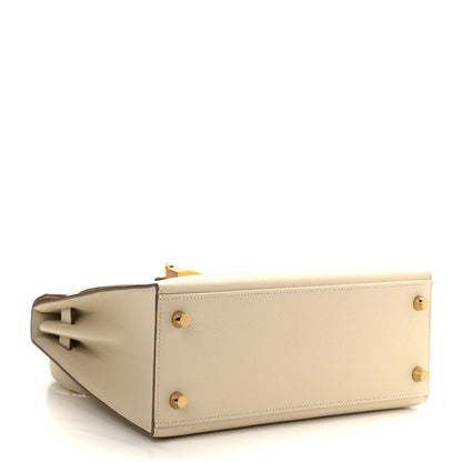Hermes Epsom Kelly Sellier 25 Craie 2 of 11