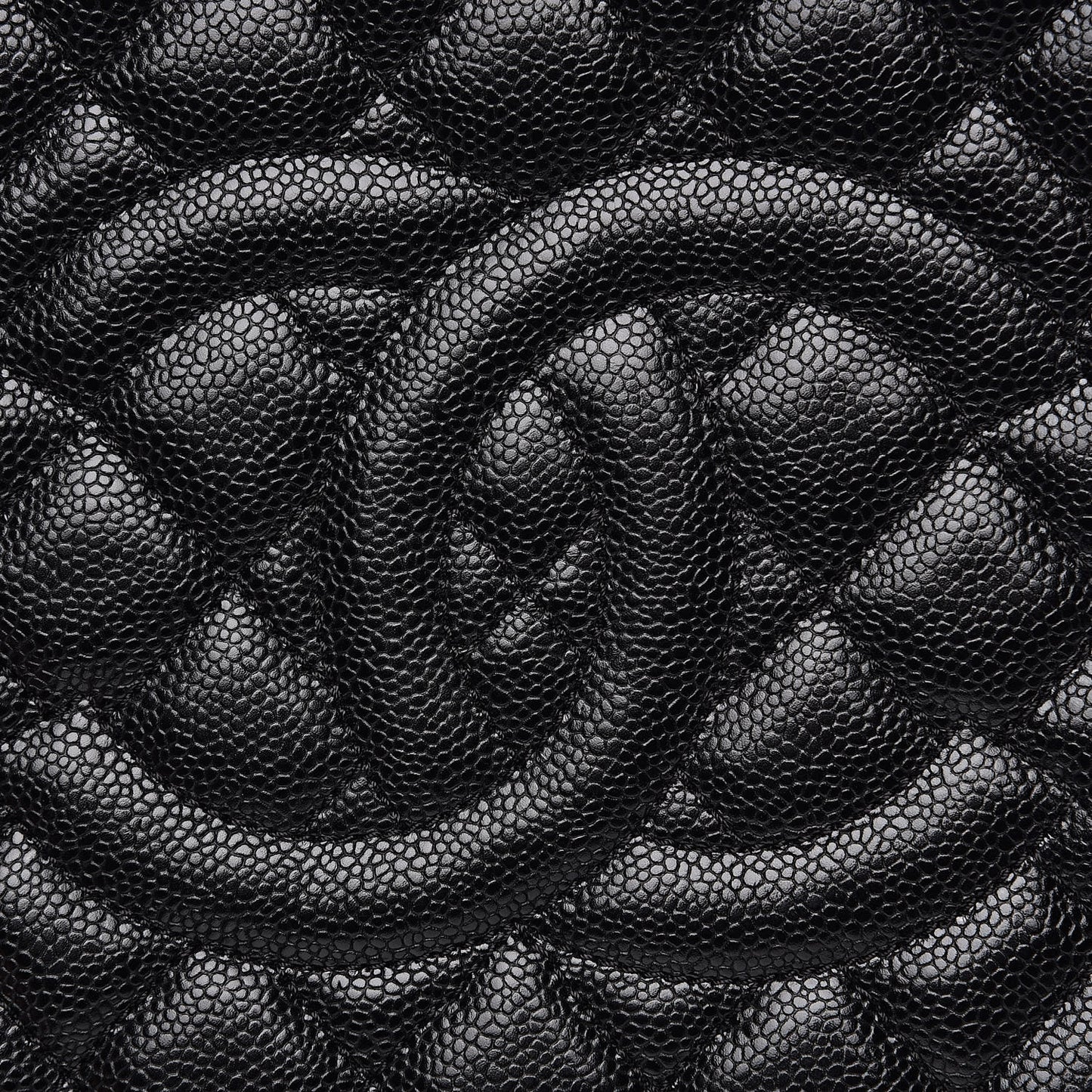 Caviar Quilted Grand Shopping Tote GST Black