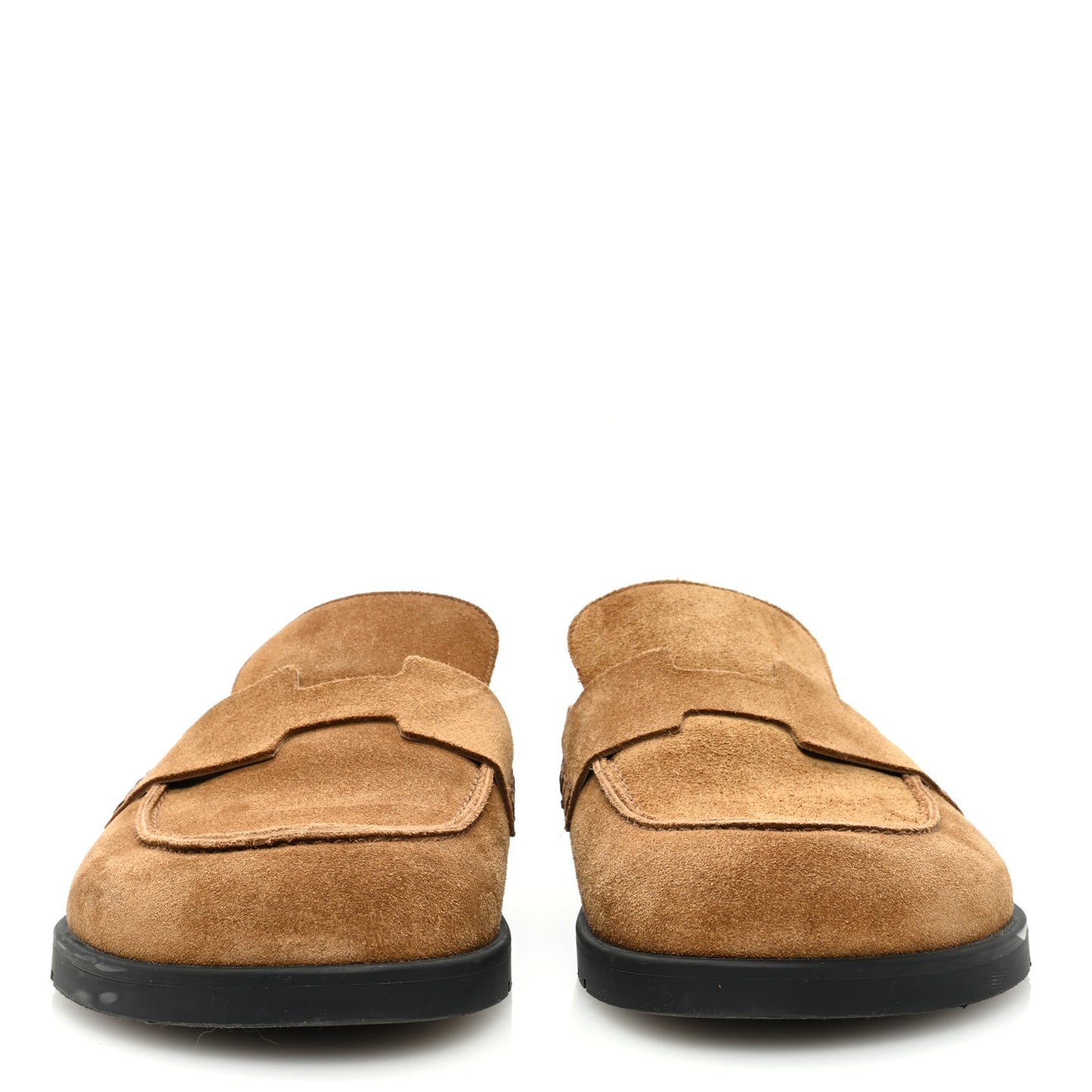 Suede Calfskin Mens Go Mules 43 Brun Fume