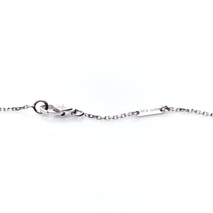 Van Cleef & Arpels 18K White Gold Diamond Sweet Alhambra Pendant Necklace 4 of 7
