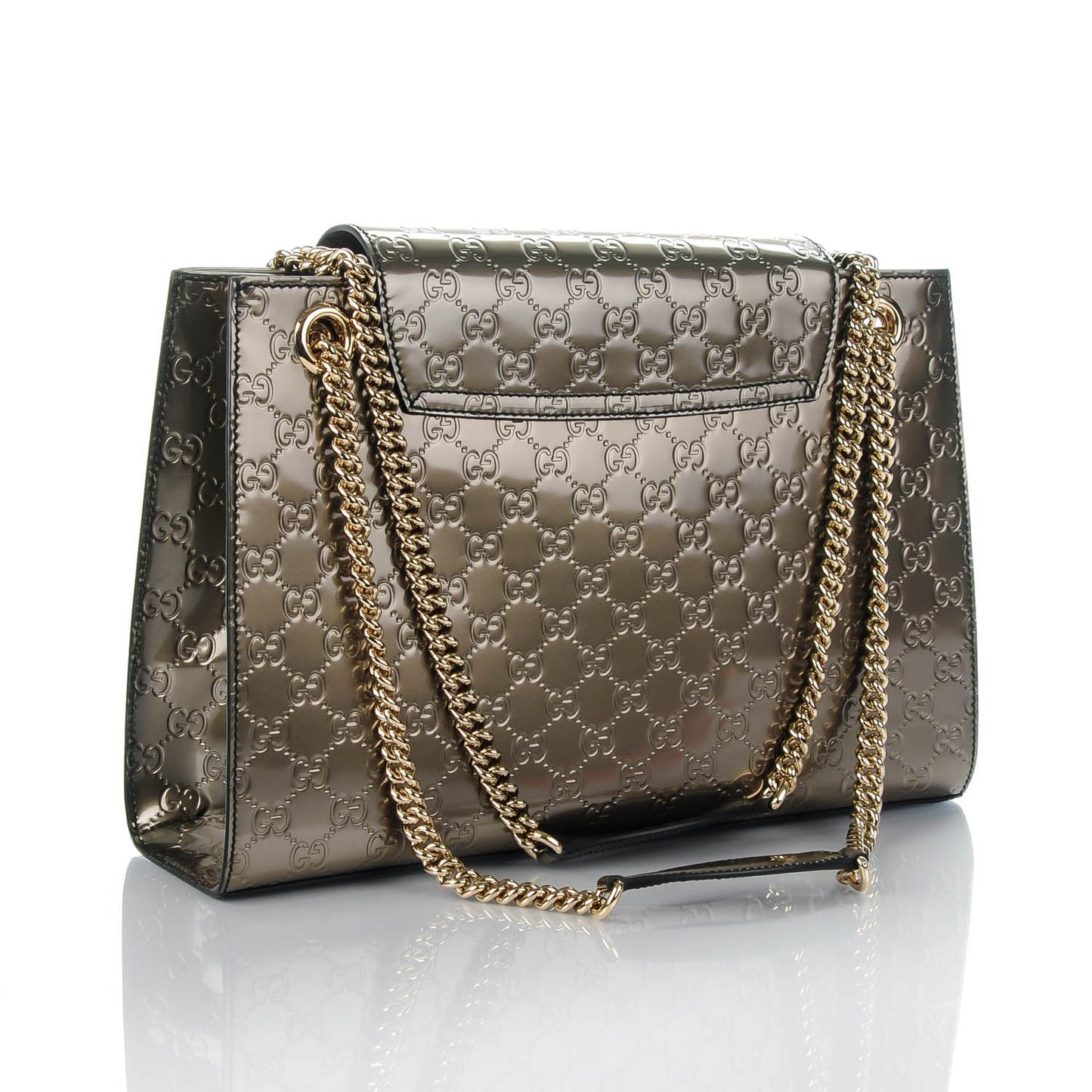 Shine Guccissima Large Emily Chain Shoulder Bag Sasso