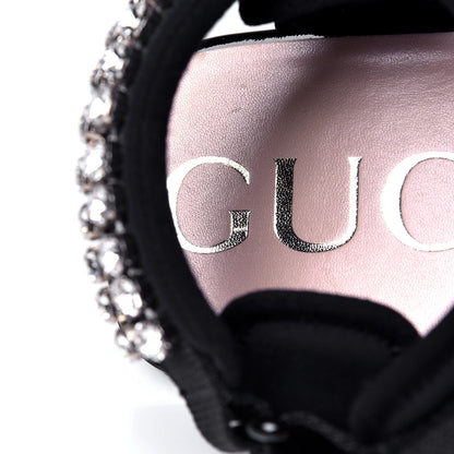 Gucci Neoprene Canvas Crystal Embellished Shea Flat Sandals 38 Black 6 of 6