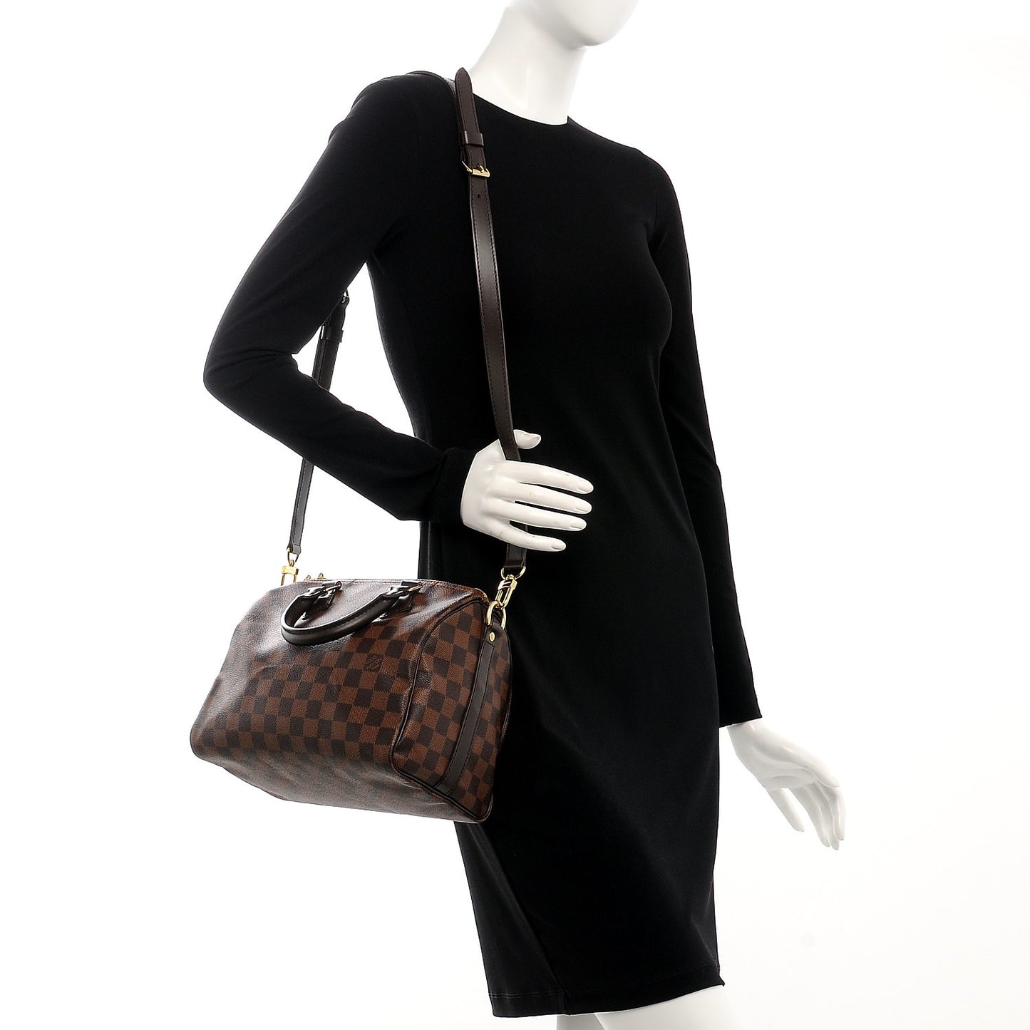 Damier Ebene Speedy Bandouliere 25