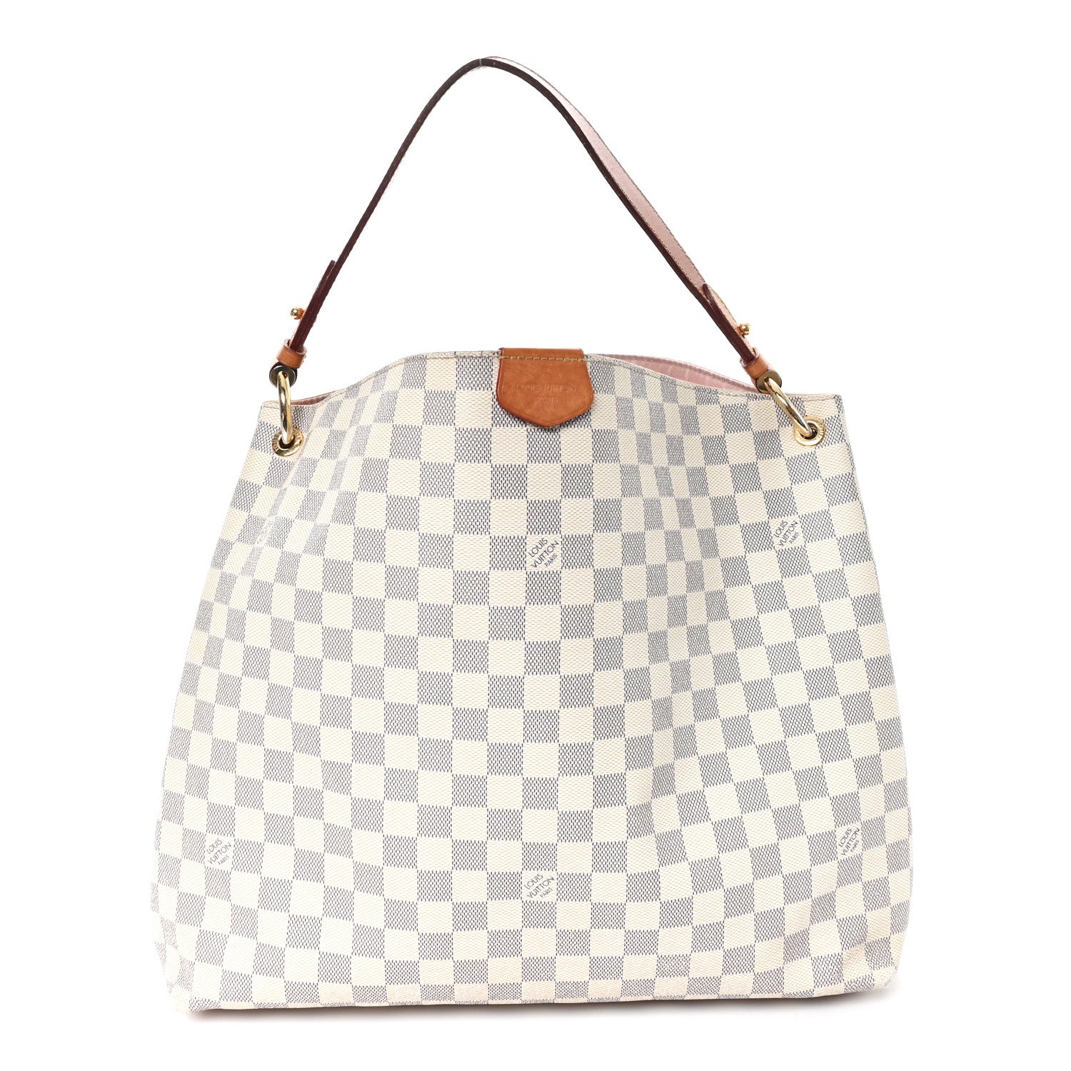 Louis Vuitton Damier Azur Graceful MM Rose Ballerine 1 of 10