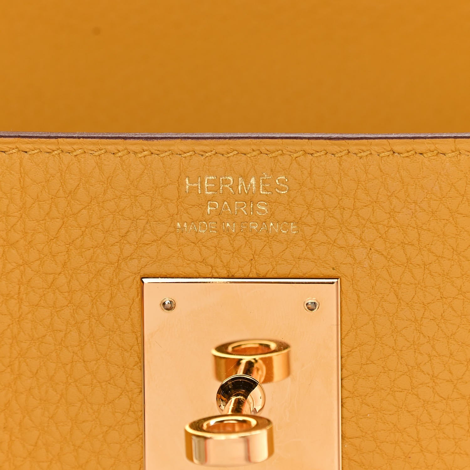Hermes Togo Kelly Retourne 32 Jaune Ambre 6 of 12