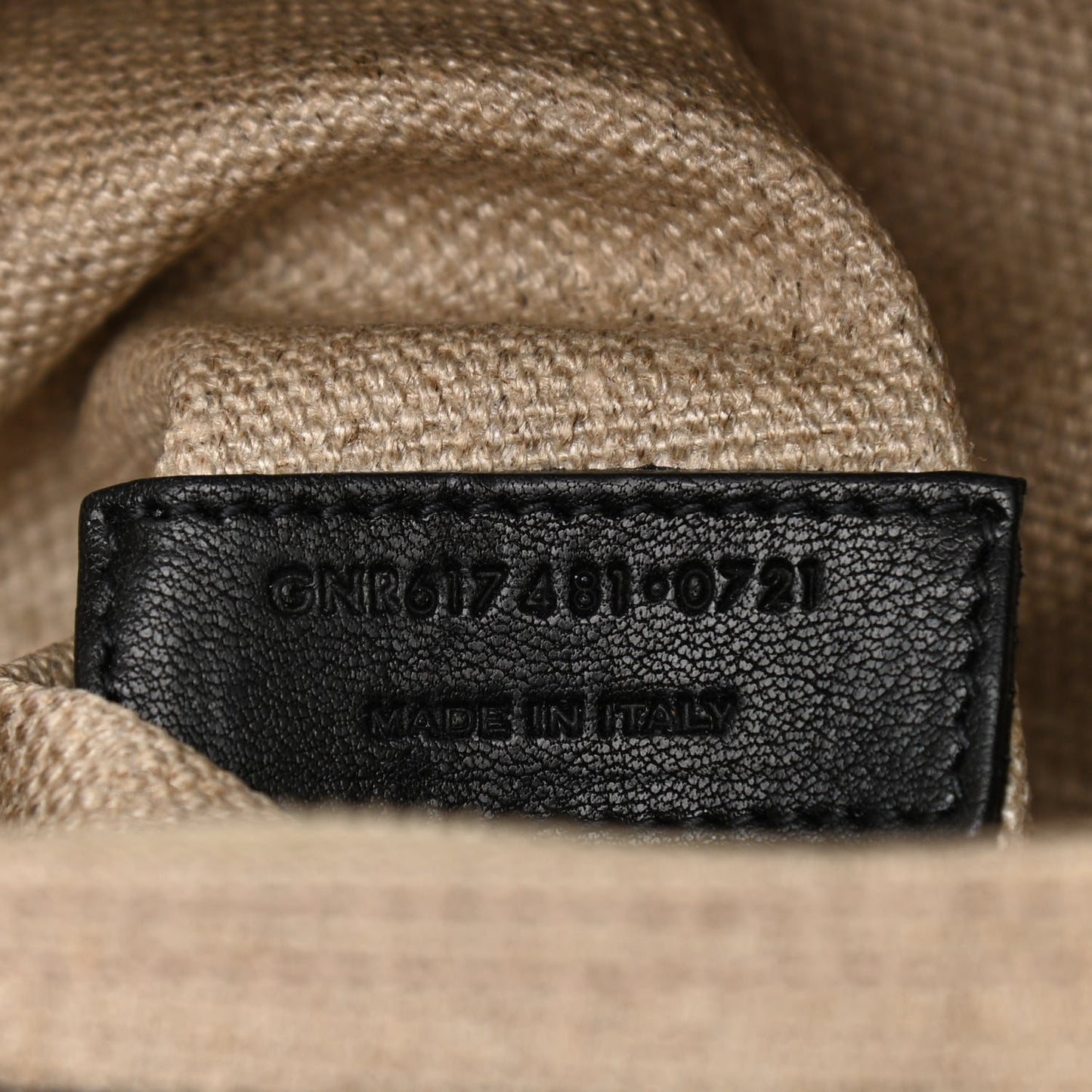 Linen Calfskin Small Rive Gauche Tote Greggio Natural