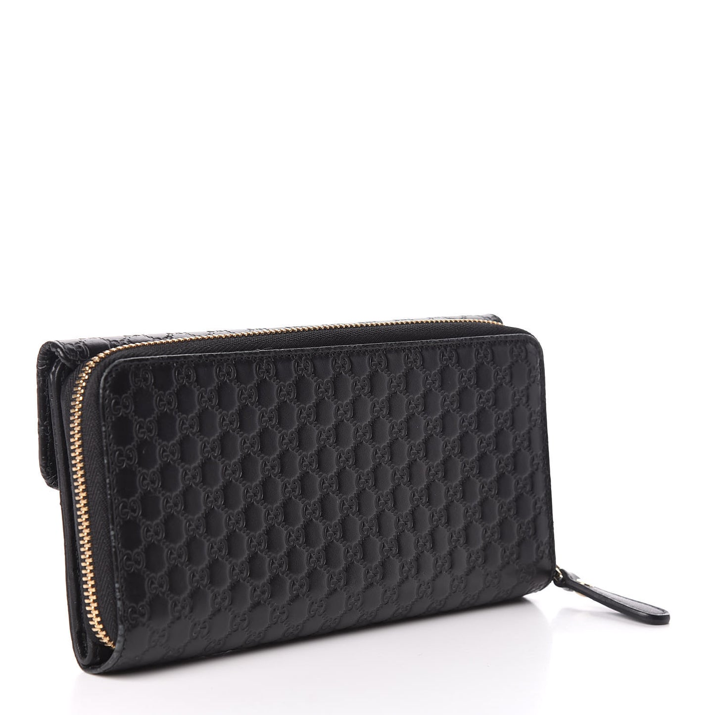 Soft Microguccissima Continental Zip Wallet Black