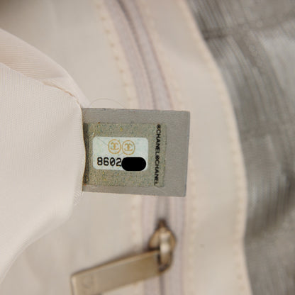 Chanel Nylon Medium Travel Tote Silver 6 of 10