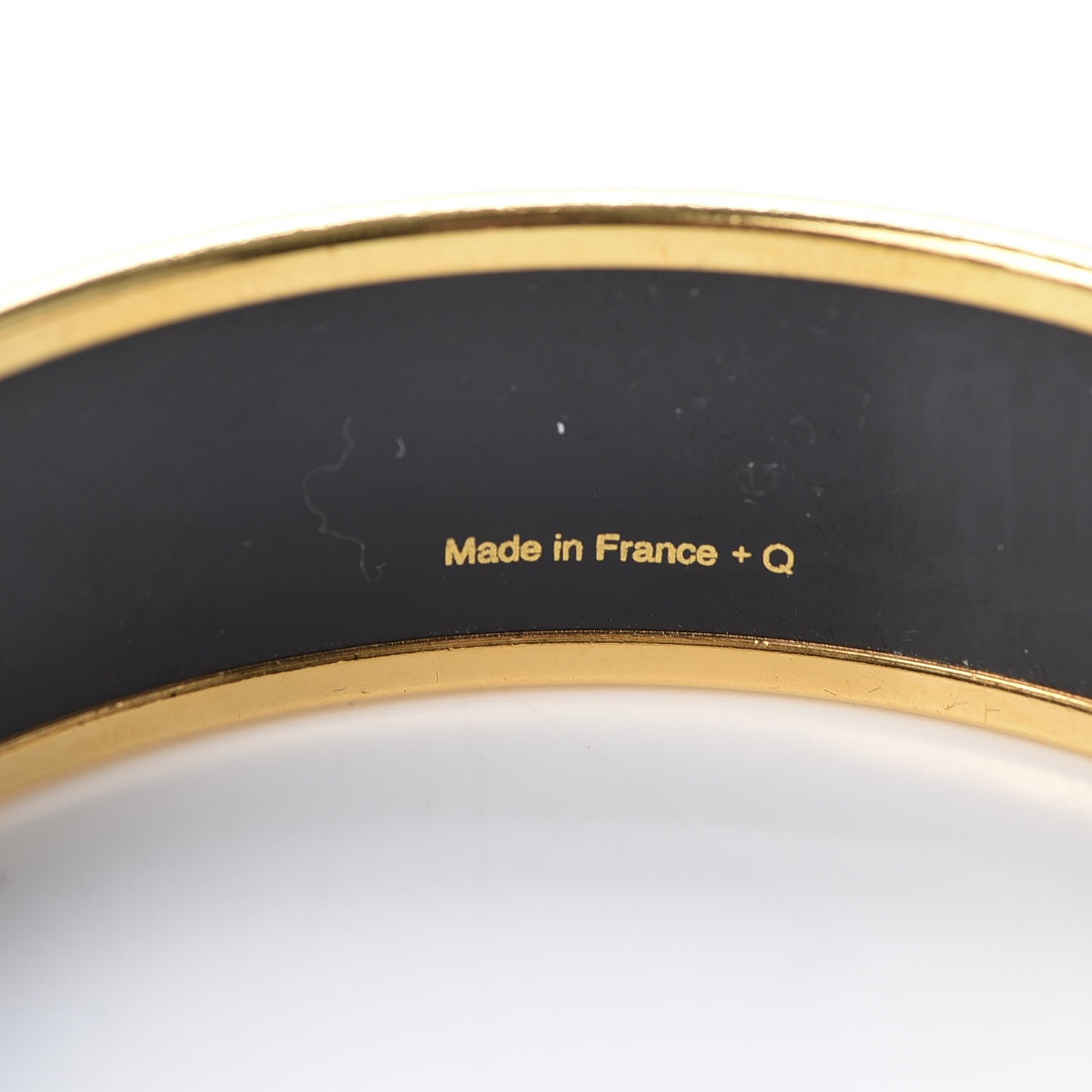 Hermes Enamel Printed Wide Balcons du Guadalquivir Bracelet 62 Gold 3 of 4