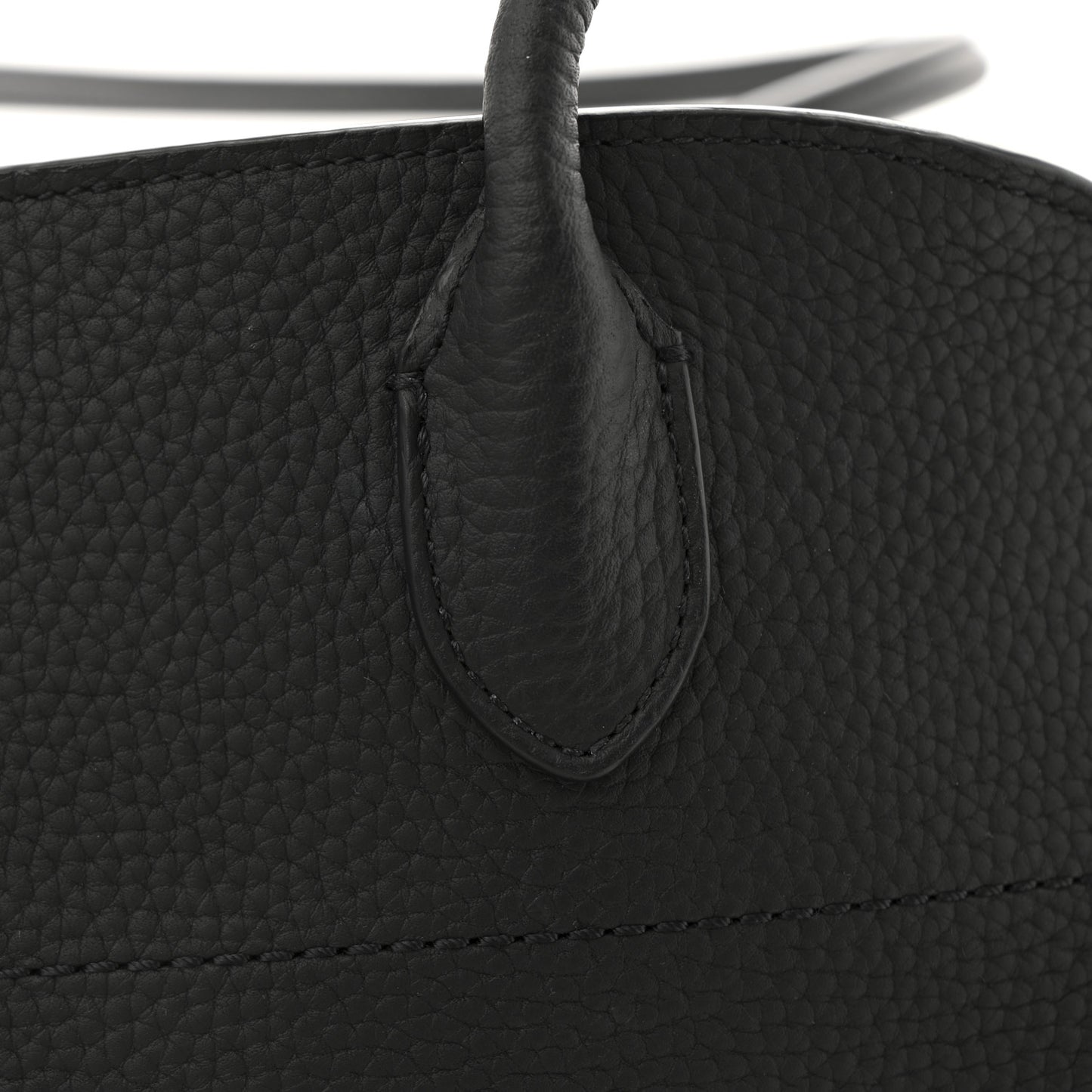 Grained Calfskin Margaux Shoulder 12 Black