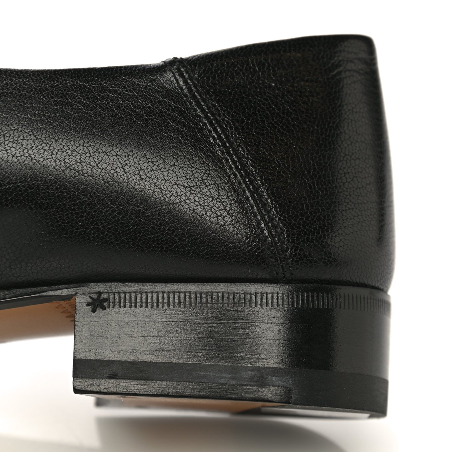 Goatskin Womens Horsebit Loafers 38 Black