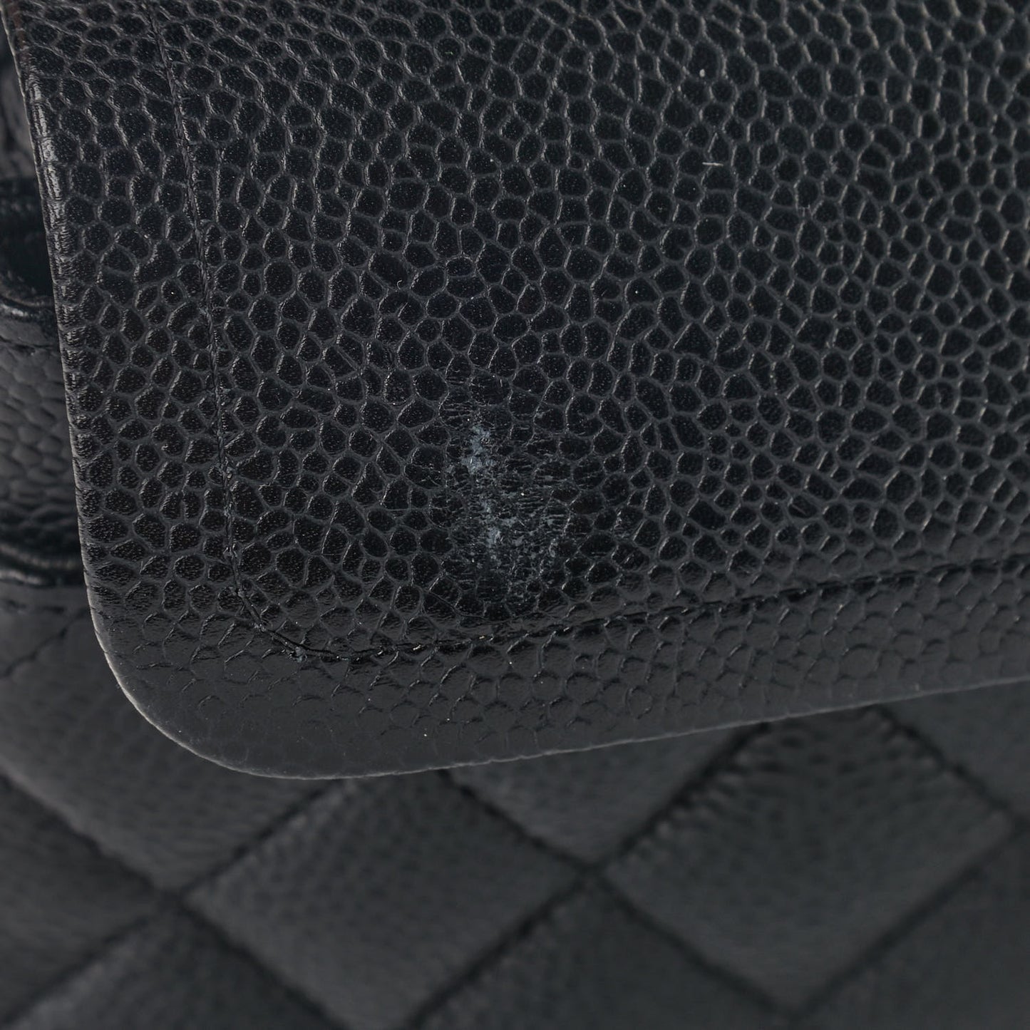 Caviar Quilted Small Double Flap Black