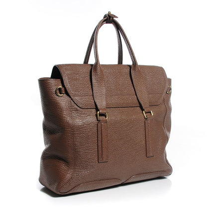 3.1 Phillip Lim 3.1 Textured Calfskin Large Pashli Satchel Taupe 3 of 11