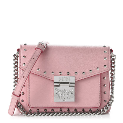 MCM Calfskin Studded Mini Patricia Crossbody Bag Pink Blush 1 of 25