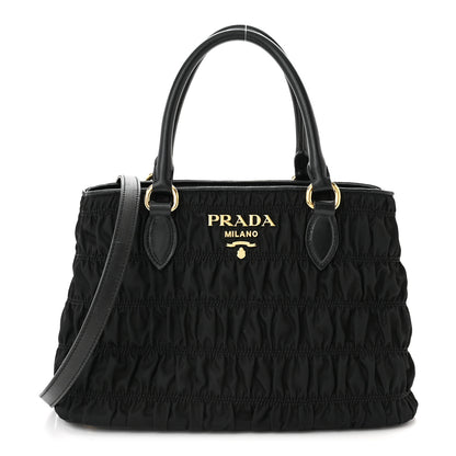 Prada Tessuto Nylon Gaufre Small Tote Black 1 of 9