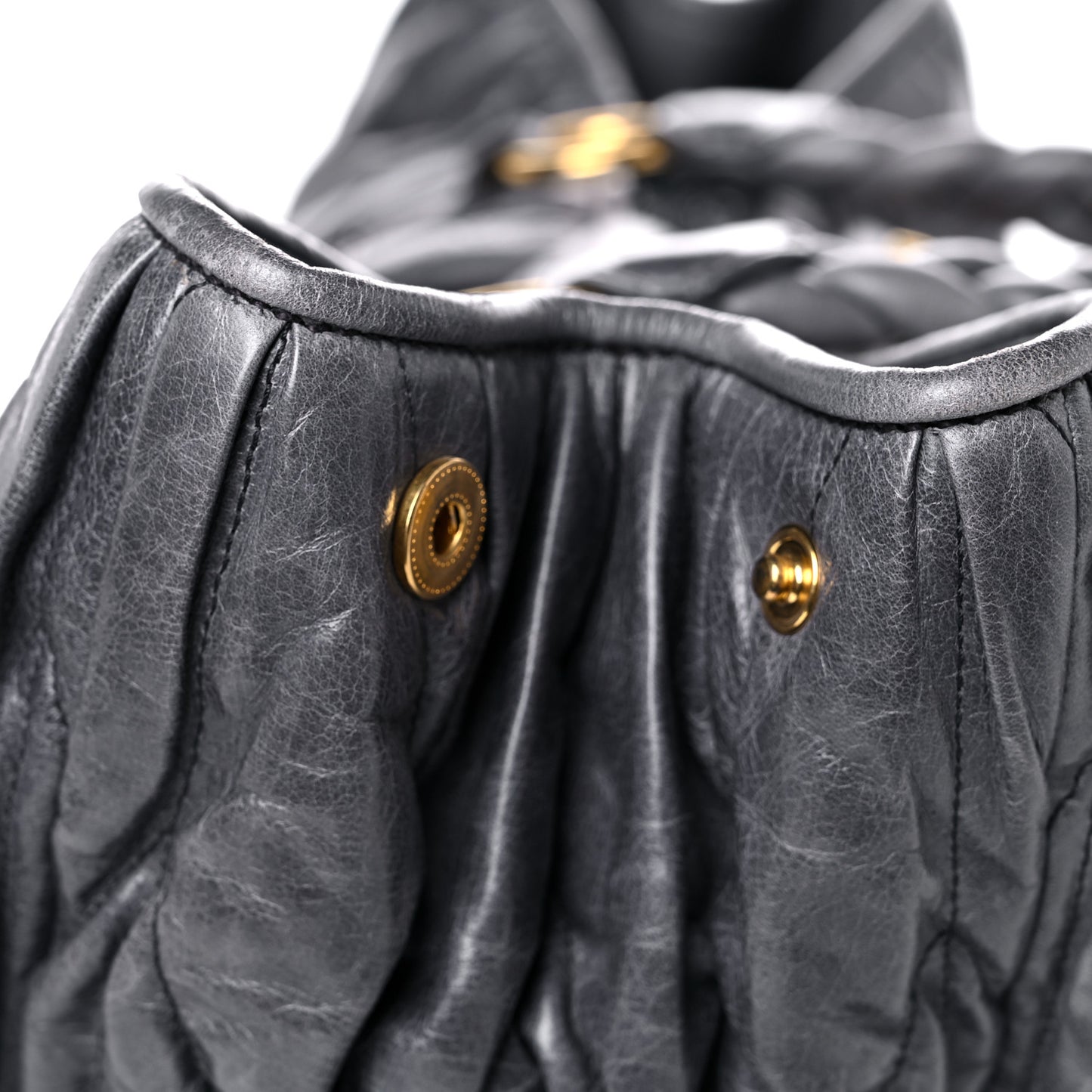 Nappa Matelasse Shopping Tote Prugna