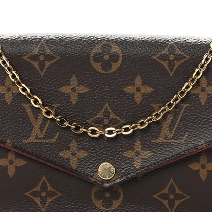 Louis Vuitton Monogram Pochette Felicie Chain Wallet Fuchsia 8 of 10