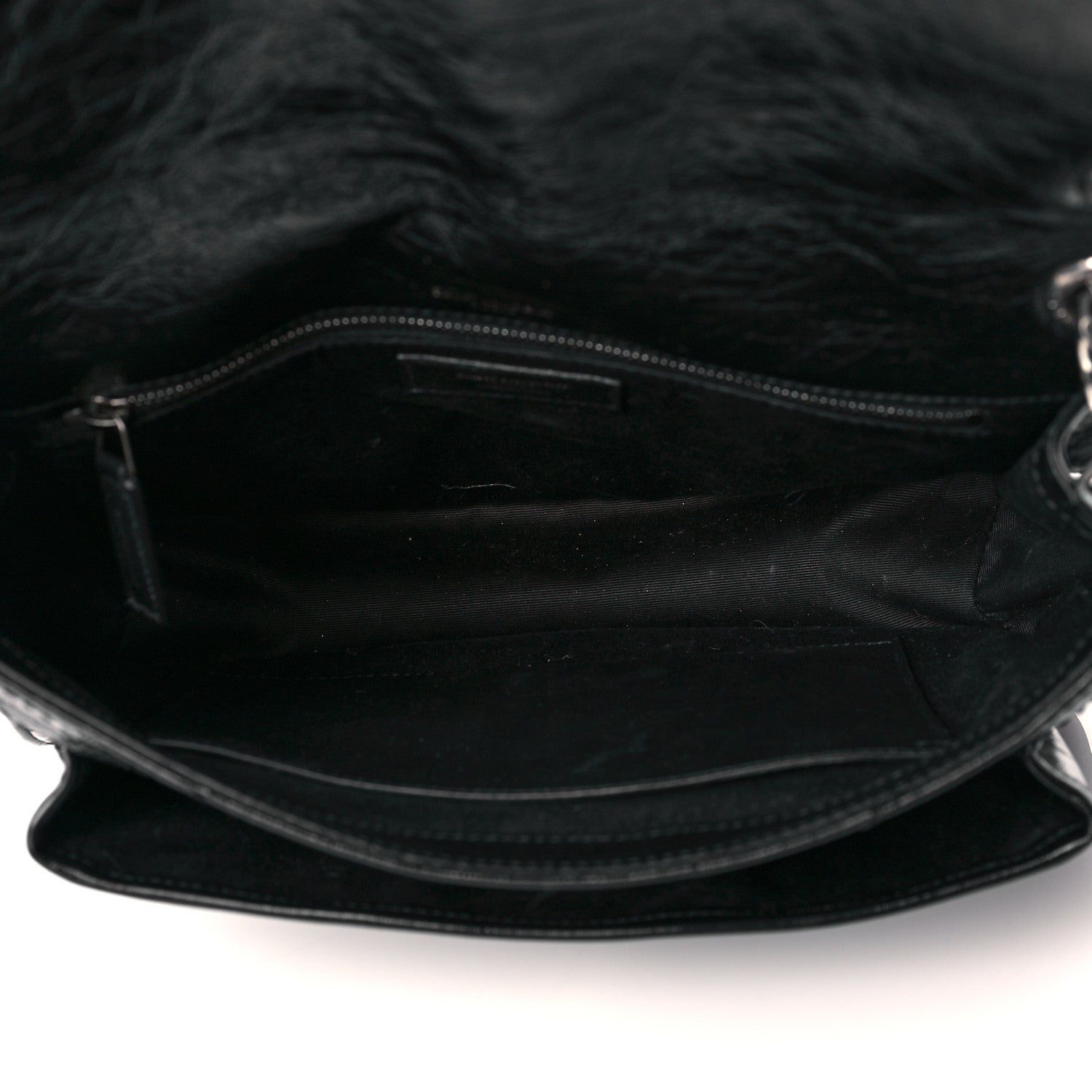 Saint Laurent Crinkled Calfskin Matelasse Monogram Medium Niki Chain Satchel Black 5 of 11