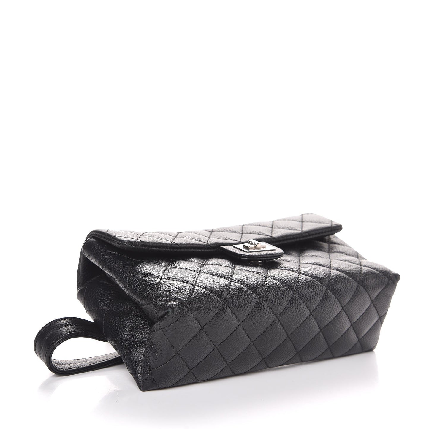Grained Calfskin Quilted 2.55 Reissue Flap Belt Bag Clutch Black