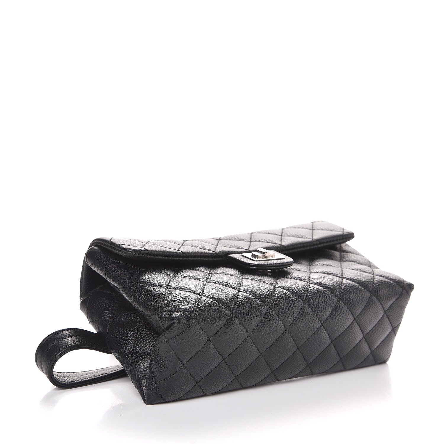 Chanel Grained Calfskin Quilted 2.55 Reissue Flap Belt Bag Clutch Black 4 of 7