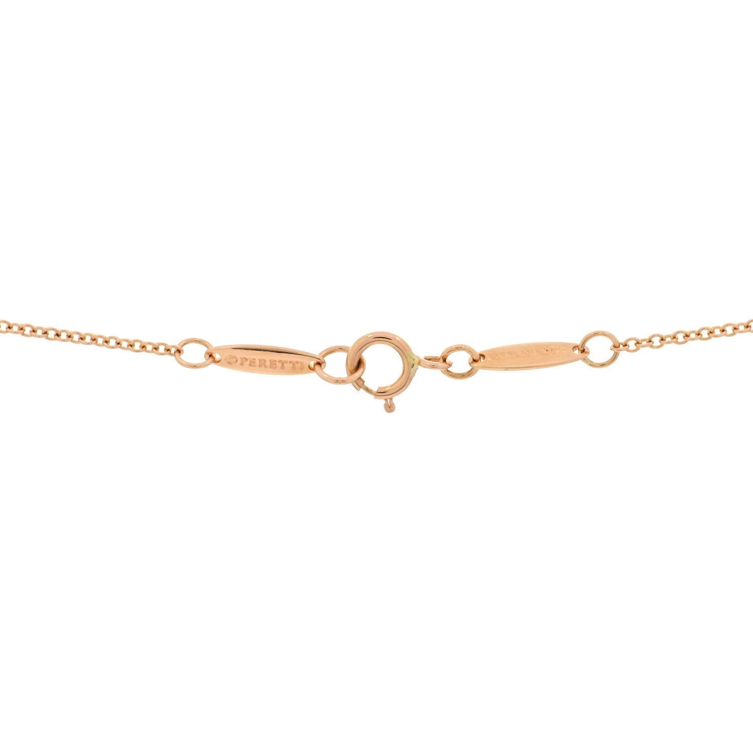 Tiffany 18K Rose Gold 11mm Elsa Peretti Open Heart Pendant Necklace 3 of 3