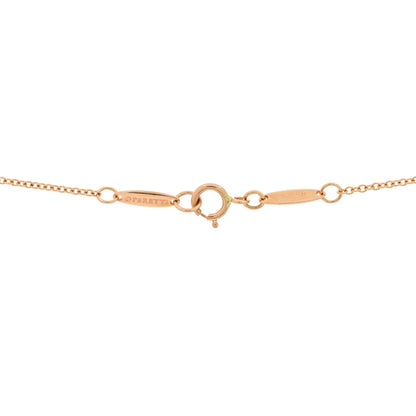 Tiffany 18K Rose Gold 11mm Elsa Peretti Open Heart Pendant Necklace 3 of 3