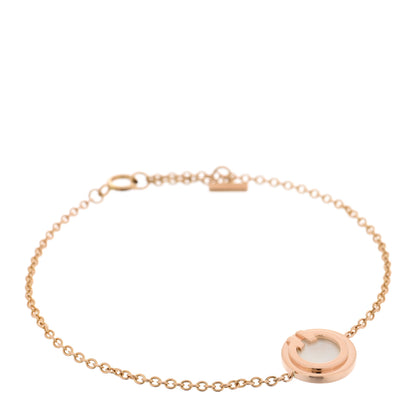 Tiffany 18K Rose Gold Mother of Pearl T Circle Bracelet 1 of 4