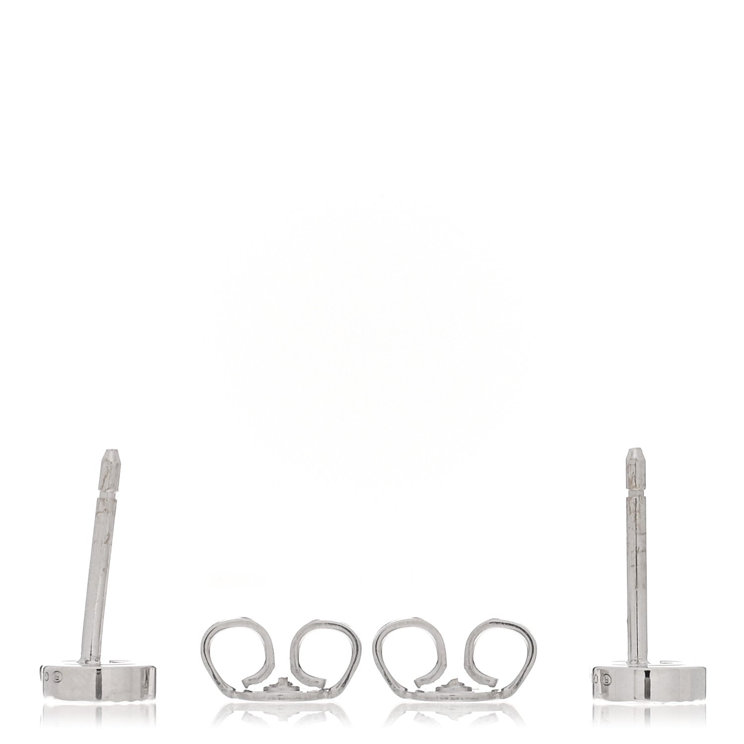 Gucci 18K White Gold Mini Running GG Stud Earrings 3 of 5