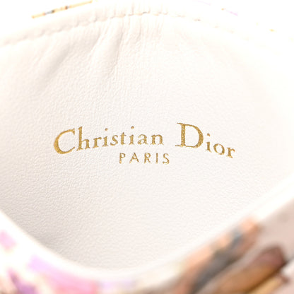 Christian Dior Calfskin Caro Freesia Five-Slot Card Holder White Multicolor 6 of 8
