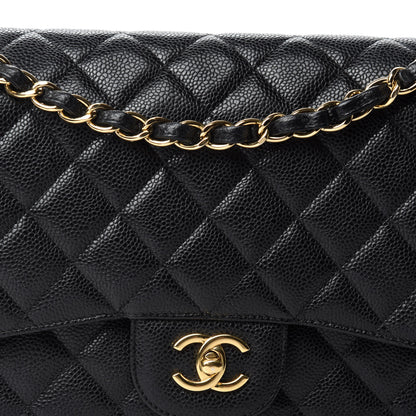 Chanel Caviar Quilted Jumbo Double Flap Black 12 of 12