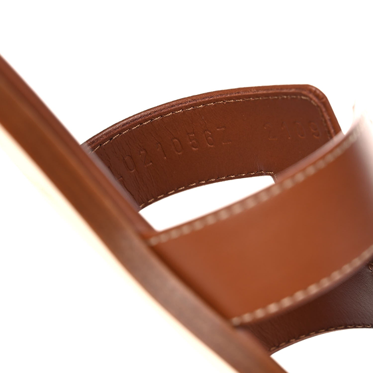 Hermes Box Calfskin Oran Sandals 35.5 Gold 8 of 9
