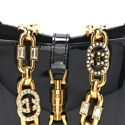 Gucci Patent Mini Jackie 1961 Crystal Hobo Black 7 of 9