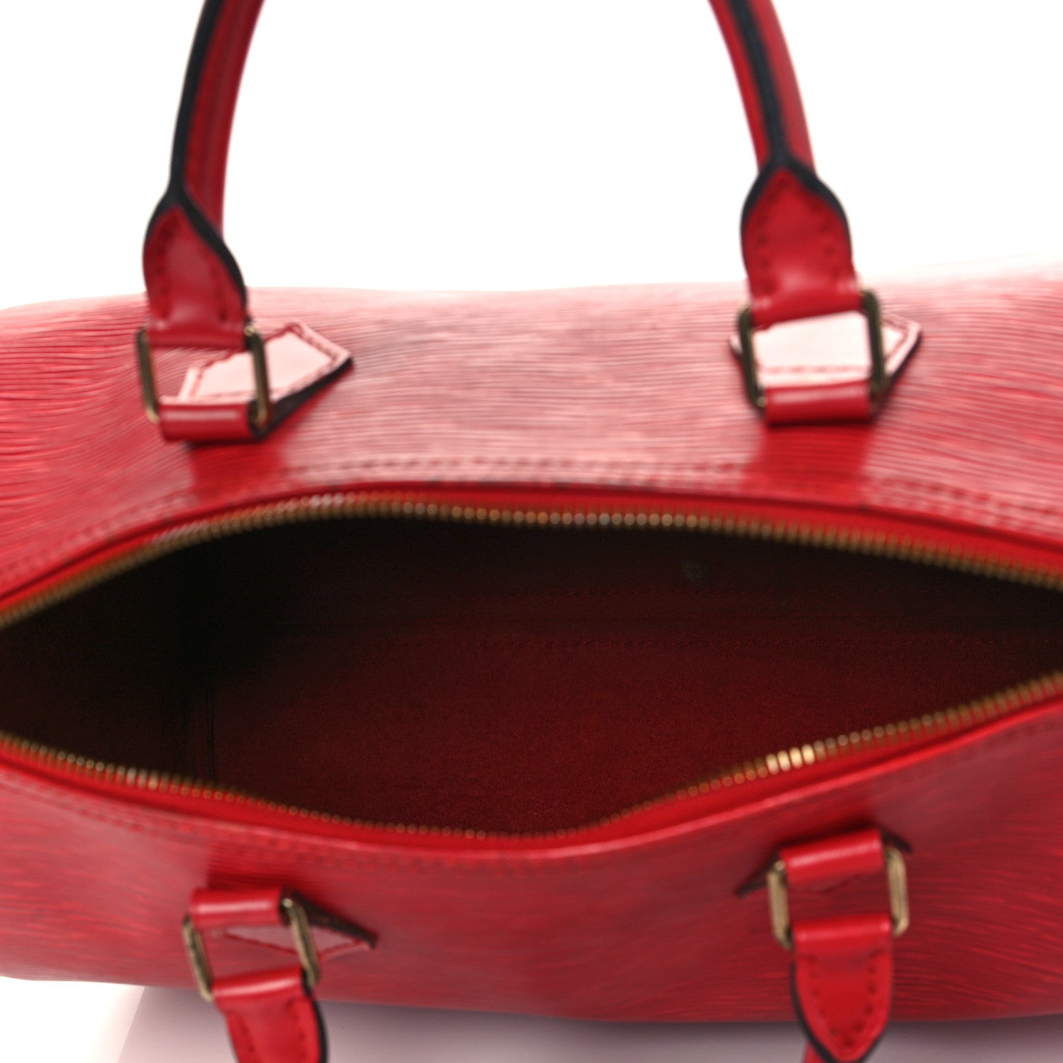 Louis Vuitton Epi Speedy 30 Castillan Red 5 of 10