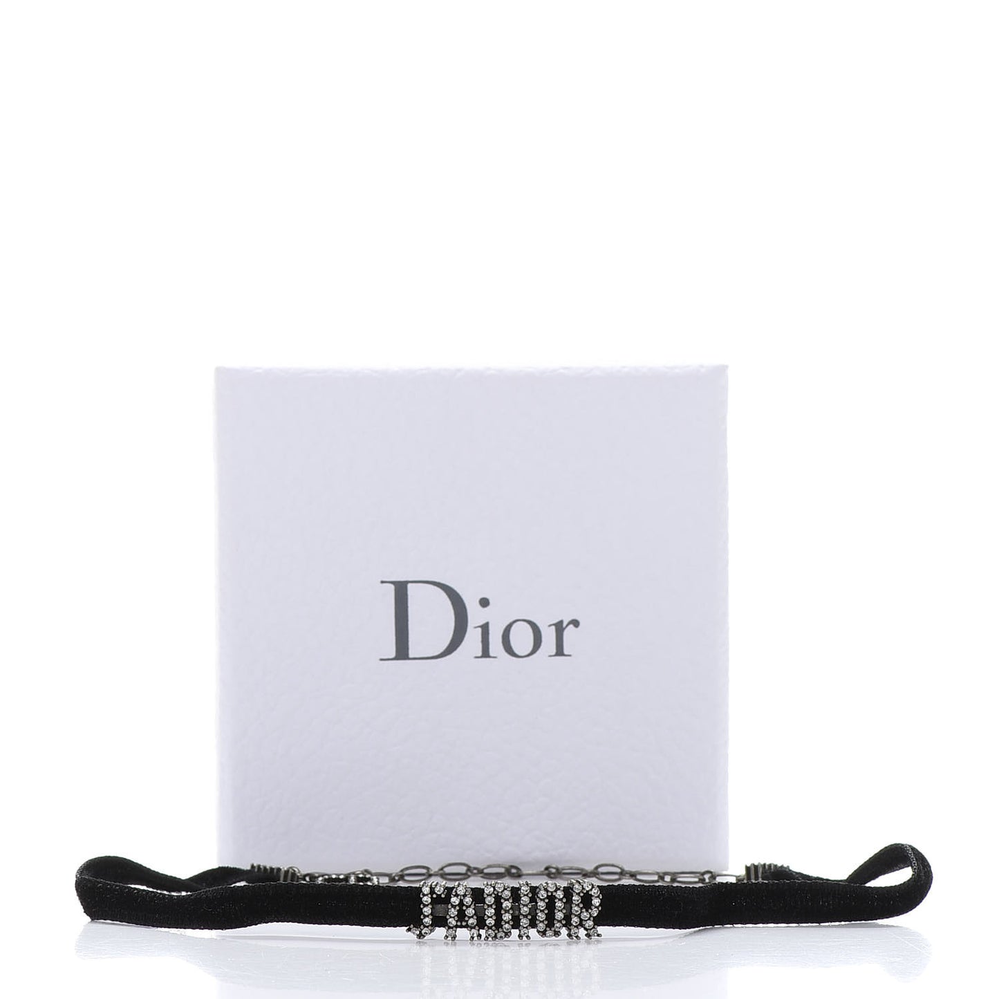 Velvet Crystal J’Adior Choker Necklace Black