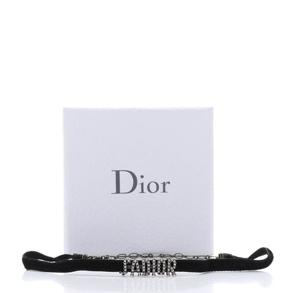 Christian Dior Velvet Crystal J’Adior Choker Necklace Black 7 of 7