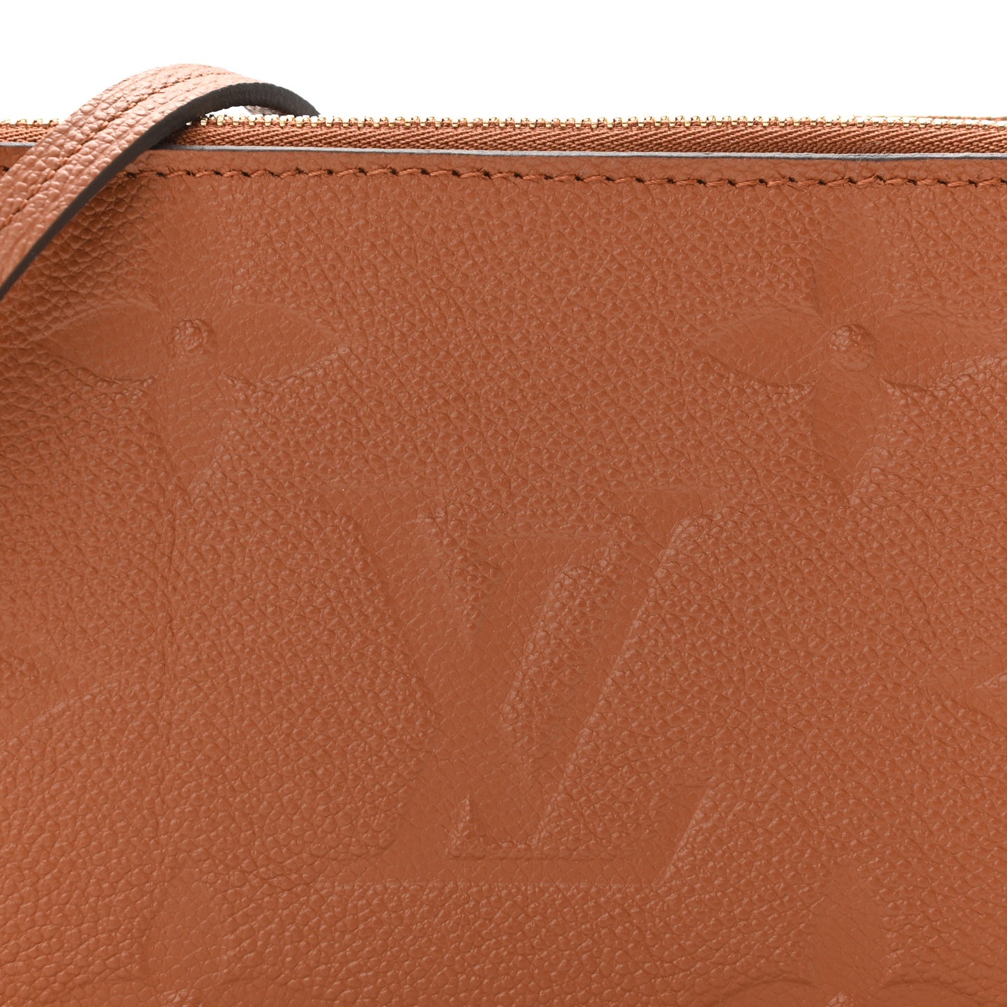 Empreinte Monogram Giant Double Zip Pochette Caramel