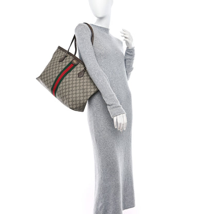 Gucci GG Supreme Monogram Medium Ophidia Shopping Tote Brown 2 of 12