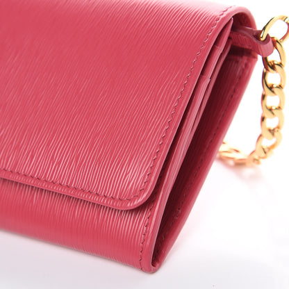 Prada Vitello Move Chain Wallet Peonia 9 of 10