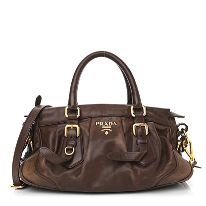Prada Vitello Soft Shopping Satchel Nocciolo 1 of 10